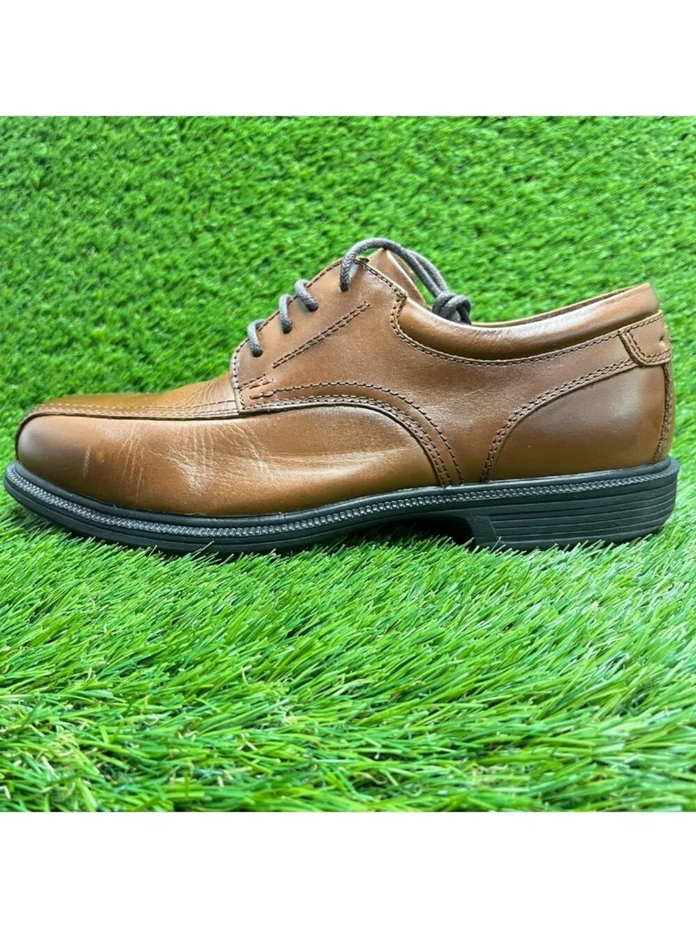 Florsheim Coronis Mens Size 9 Brown Black Leather Steel Toe Safety Work Shoes